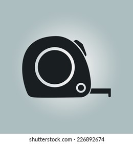  Tape measure icon. Roulette construction  simbol.