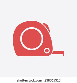  Tape measure icon. Roulette construction  simbol.