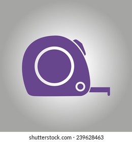  Tape measure icon. Roulette construction  simbol.