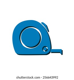  Tape measure icon. Roulette construction  simbol.