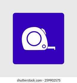  Tape measure icon. Roulette construction  symbol.