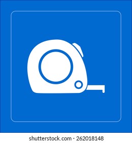  Tape measure icon. Roulette construction  symbol.