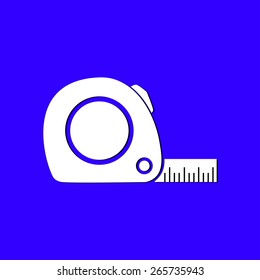  Tape measure icon. Roulette construction  symbol.