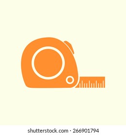  Tape measure icon. Roulette construction  symbol.