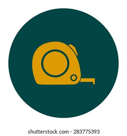  Tape measure icon. Roulette construction  simbol.