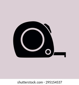  Tape measure icon. Roulette construction  symbol.