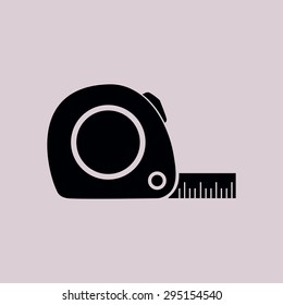  Tape measure icon. Roulette construction  symbol.