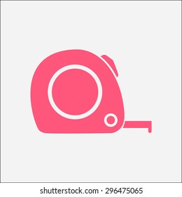  Tape measure icon. Roulette construction  symbol.