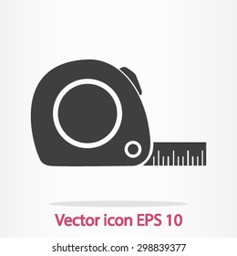  Tape measure icon. Roulette construction  symbol.