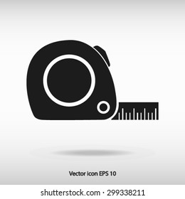  Tape measure icon. Roulette construction  simbol.