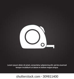  Tape measure icon. Roulette construction  simbol.