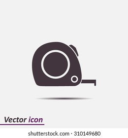  Tape measure icon. Roulette construction symbol.