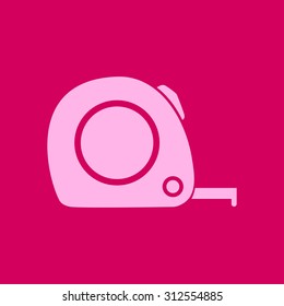  Tape measure icon. Roulette construction  simbol.