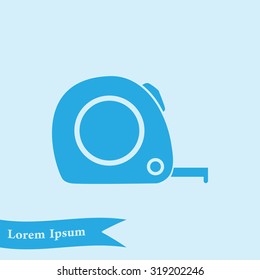  Tape measure icon. Roulette construction  simbol.