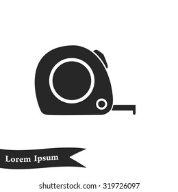  Tape measure icon. Roulette construction  simbol.