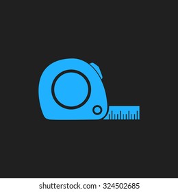  Tape measure icon. Roulette construction  simbol.