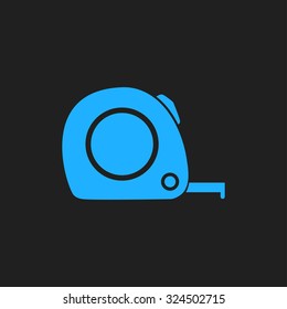  Tape measure icon. Roulette construction  simbol.