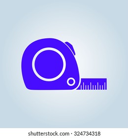  Tape measure icon. Roulette construction  simbol.
