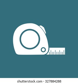  Tape measure icon. Roulette construction  simbol.