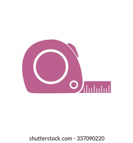 Tape measure icon. Roulette construction  simbol.