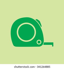  Tape measure icon. Roulette construction  simbol.