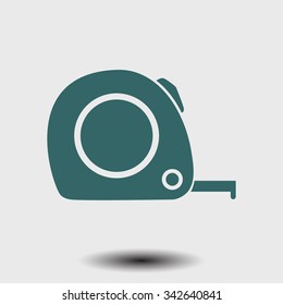  Tape measure icon. Roulette construction  simbol.