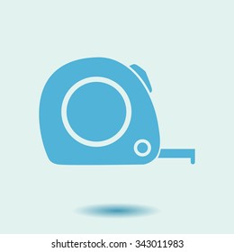  Tape measure icon. Roulette construction  symbol.