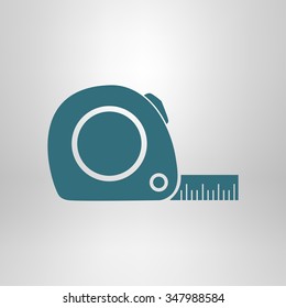  Tape measure icon. Roulette construction  simbol.