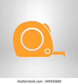  Tape measure icon. Roulette construction  simbol.