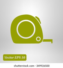  Tape measure icon. Roulette construction  simbol.