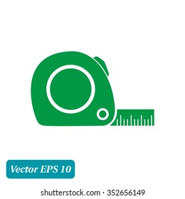  Tape measure icon. Roulette construction  simbol.
