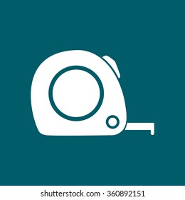  Tape measure icon. Roulette construction  simbol.