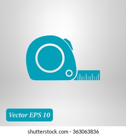  Tape measure icon. Roulette construction  simbol.