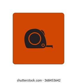  Tape measure icon. Roulette construction  symbol.