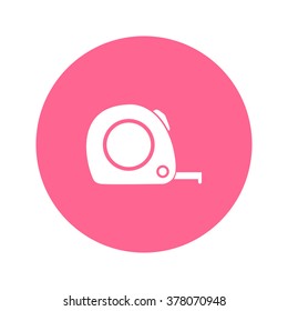  Tape measure icon. Roulette construction  simbol.