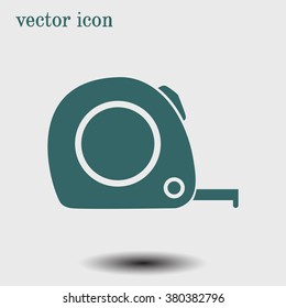  Tape measure icon. Roulette construction  simbol.