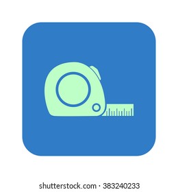  Tape measure icon. Roulette construction  simbol.