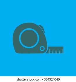  Tape measure icon. Roulette construction  simbol.