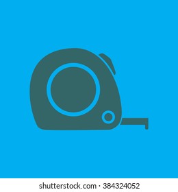  Tape measure icon. Roulette construction  simbol.