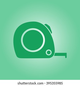  Tape measure icon. Roulette construction  symbol.