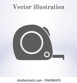  Tape measure icon. Roulette construction  simbol.