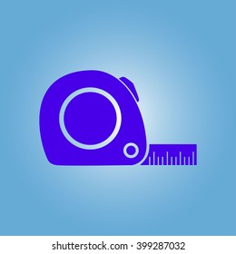  Tape measure icon. Roulette construction  simbol.