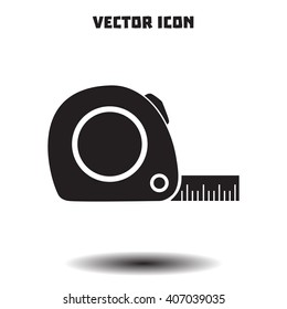  Tape measure icon. Roulette construction  simbol.