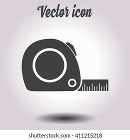  Tape measure icon. Roulette construction  simbol.