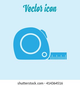  Tape measure icon. Roulette construction  simbol.