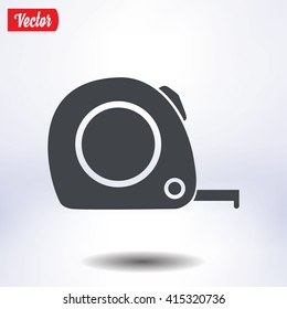  Tape measure icon. Roulette construction  simbol.