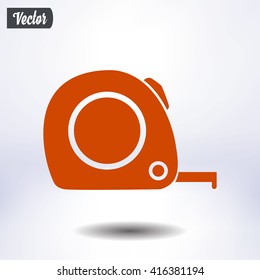  Tape measure icon. Roulette construction  simbol.