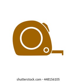  Tape measure icon. Roulette construction  simbol.