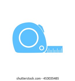  Tape measure icon. Roulette construction  simbol.