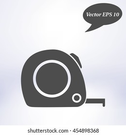  Tape measure icon. Roulette construction  simbol.